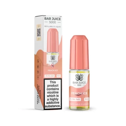 Bar Juice 5000 Salt Nicotine Peach Ice 10mg & 20mg Salts - Vape Product, Vape Product