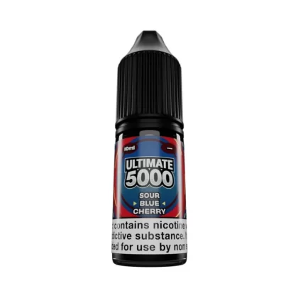 Sour Blue Cherry Saltnic vape Juice by Ultimate 5000 - 10 Pack - Strength 20mg