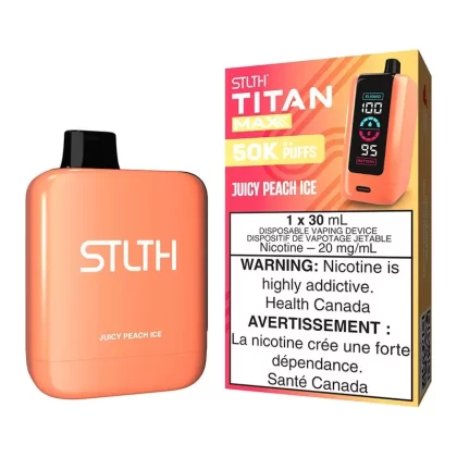 STLTH Titan Max Disposable Vape Device – Juicy Peach Ice - Nicotine Strength#20mg/ml
