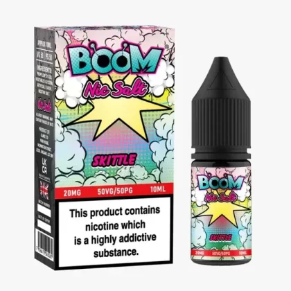 Skittle Boom Nic Salt E Liquid 10ml | 10mg & 20mg | 50/50 VG/PG