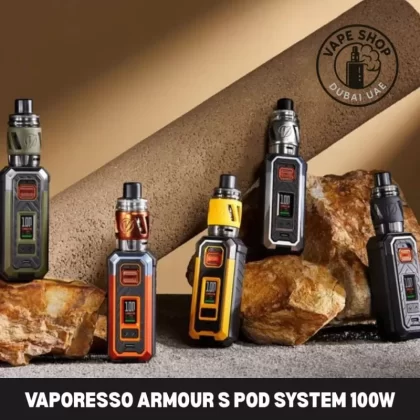 VAPORESSO Armour S Pod System 100W Vape Kit in Dubai - Black, green (FE61C0)