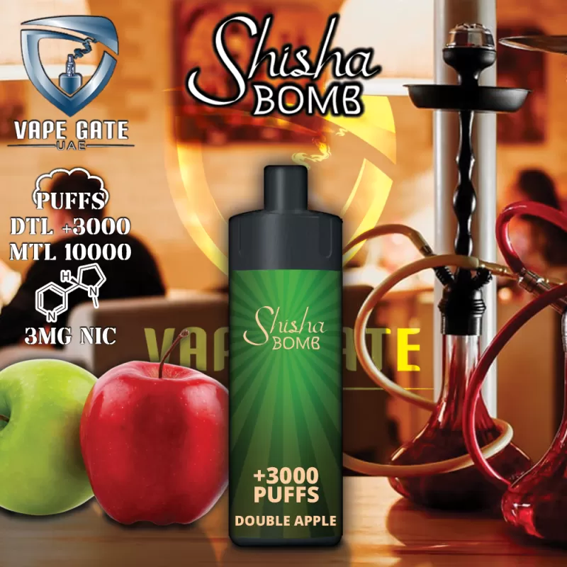 Shisha Bomb Rechargeable Disposables Vape ( +10000 Puffs ) - Lush Ice BOX OFFER ( 10 PCS ) - Image 2