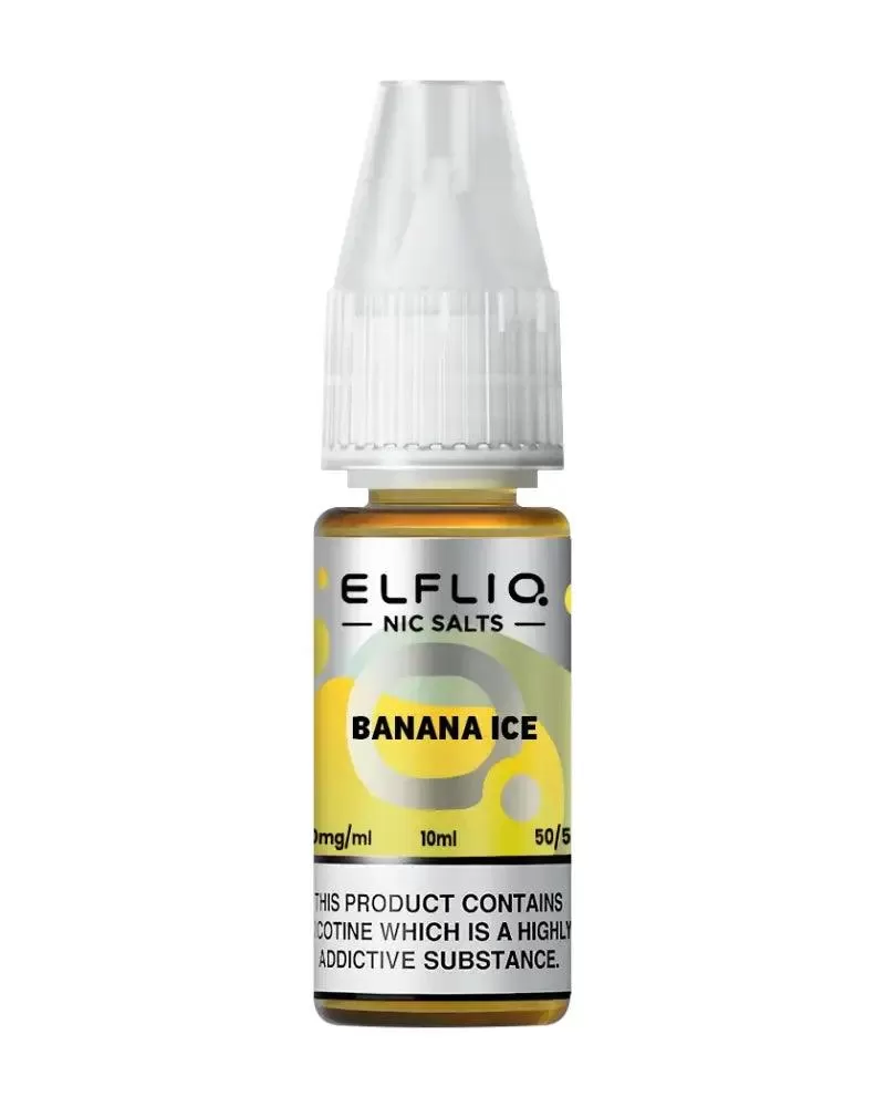 Elf Bar Elfliq Banana Ice Nic Salt Vape Juice - Strength 5mg