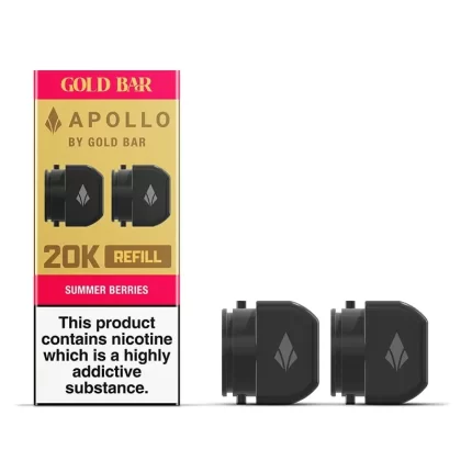 Gold Bar Apollo Summer Berries Prefilled Vape Pods 20mg – 2 Pods