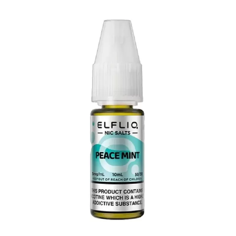 Peace Mint Nic Salt E-Liquid by Elf Bar Elfliq (10ml) - 5mg - Image 2