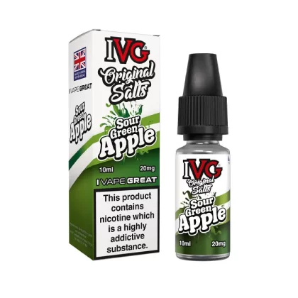 Sour Green Apple Nic Salt E-Liquid by IVG Original - 20 mg - High Strength