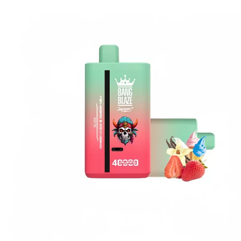 Bang Blaze 40000 Puffs Double Flavors Disposable Vape - Random Mix, 1. Watermelon & Strawberry Watermelon; 5-nicotine, 3-nicotine (4C8B8C) - Image 2