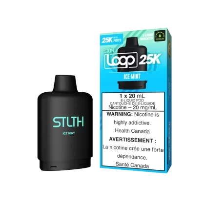 STLTH LOOP 25K Pod Pack - Ice Mint - 20 mg/mL (wholeseller) - Excise ON, 20 mg/mL (wholeseller) - Excise AB