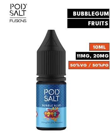 Candy Rush Bubble Blue Nic Salt E Liquid by Pod Salt Fusions - 20mg