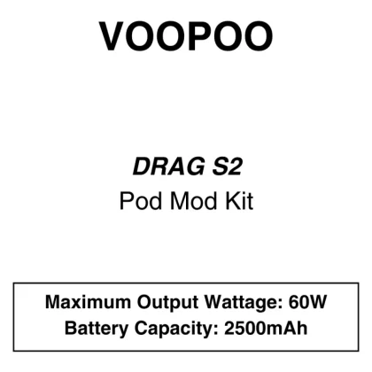 Voopoo – Drag S2 – Pod Mod – 5ml – Compatible with PnP X Coils - Vapeys Co Nz