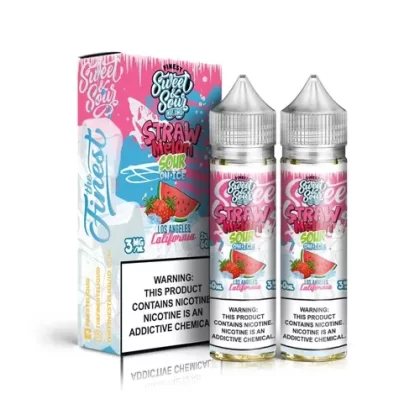 120ML | Straw Melon Sour on Ice by The Finest Sweet & Sour - Size#120ML~Strength#00MG>03MG>06MG (AFE32B)