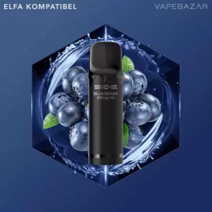 SKE Crystal 800 Pro Pods – Blueberry (2er Pack) - SKE Crystal / Propylenglykol / Aromastoffe / Nikotin / Glycerin / ca. 1600 insgesamt