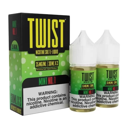 Twist e-Liquids Salt Mint No. 1 eJuice - 60mL (2x30mL); Vape Product, Vape Product