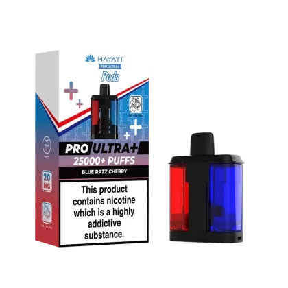 Hayati Pro Ultra Plus 25k Prefilled Pod Blue Razz Cherry - Ejuicewarehouse