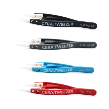 Coil Father Elastic Ceramic Tweezers - Red
