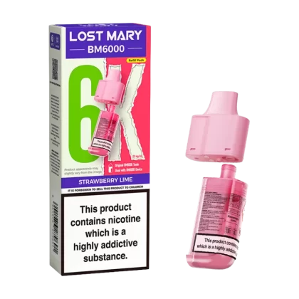 Strawberry Lime Lost Mary BM6000 Refill Pack - 20mg - Vape Product