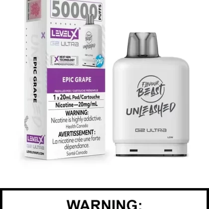 Epic Grape Iced Flavour Beast Unleashed Level X Ultra Pods