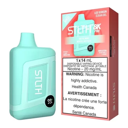 STLTH 8K Pro Disposable Vape Device – Arctic Mint - Nicotine Strength#20mg/ml