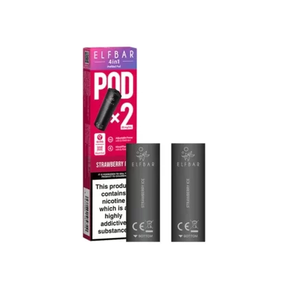 Elf Bar 4in1 Strawberry Ice Pods (2 Pack) - Strength#20mg (694076)