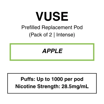 Vuse eLiquids – Apple (Intense) – Prefilled Replacement Pods – Pack of 2