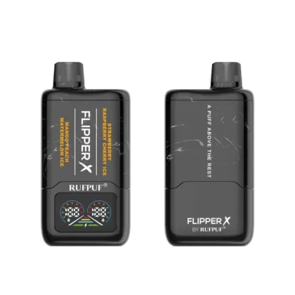 Rufpuf Flipper X Disposable – Mango Peach Watermelon Ice + Strawberry Raspberry Cherry Ice 50mg (20000Puffs)