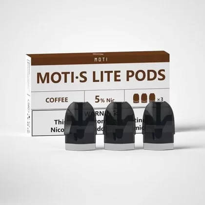 MOTI S Lite Pod Cartridge 3pcs/pack - POD#COFFEE>Chilled-Time>Delight-Mandarin>Flesh Mango>Tropical-Pineapple>Exotic-Passionfruit>Green Apple>Peanut Butter
