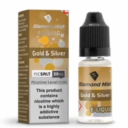 Gold & Silver Tobacco Nic Salt by Diamond Mist 20mg 10ml