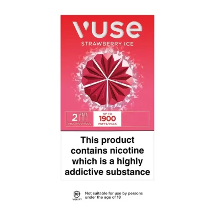 Vuse Pro Strawberry Ice Pods (2 Pack) - Strength#12mg>18mg (828A96) (828A96)