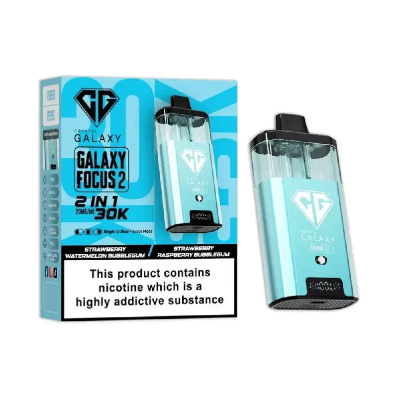 Crystal Galaxy 30K Focus 2 Prefilled Pod Kit Strawberry Watermelon Bubblegum/Strawberry Raspberry Bubblegum - Ejuicewarehouse