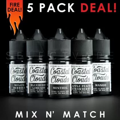 Coastal Clouds Nic Salt – Mix and Match (5 Pack) 150ml