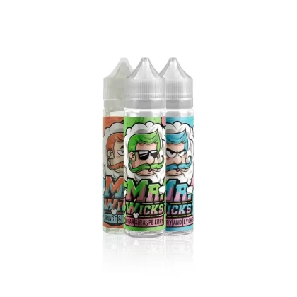 Mr Wicks Orange and Lime Fizz 50ml + Mr Wicks Pears and Raspberry 50ml + Mr Wicks Raspberry and Lychee 50m