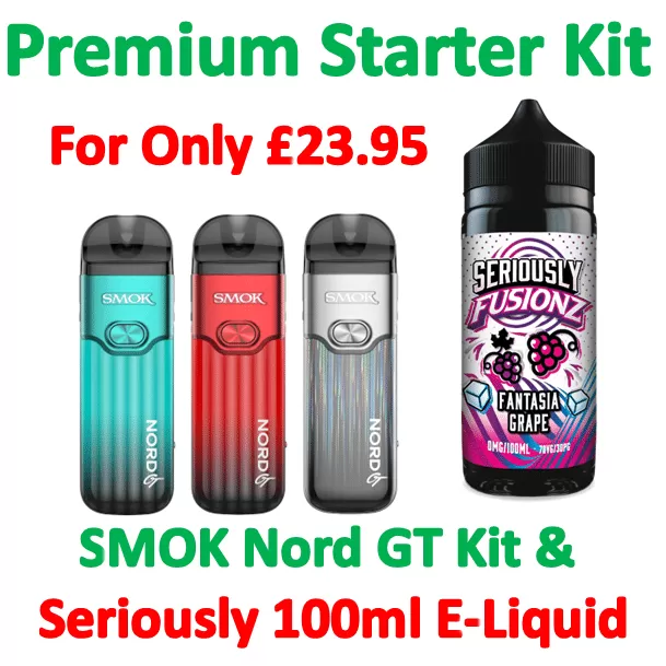 Premium Starter Kit Bundle: Nord GT Kit + Seriously Vape Juice - Vapestorm Co