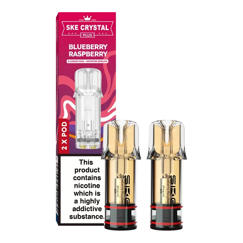 Blueberry Raspberry SKE Crystal Plus Pods - Strength#20mg