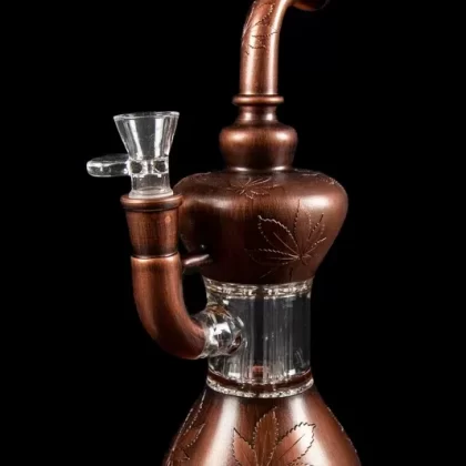 “The Genie’s Lamp” Brushed Electroformed Hourglass Beaker Water Pipe