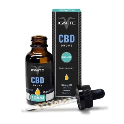 IGNITE CBD – CBD Tincture Tropical Fruit Drops 350MG 1000MG