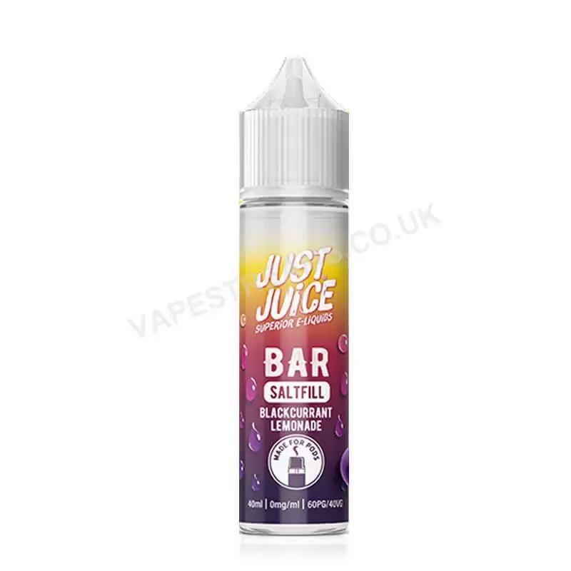 Just Juice Bar Blackcurrant Lemonade Saltfill E-Liquid - Vapestreams Co
