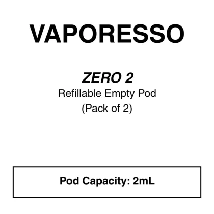 Vaporesso ZERO 2 Replacement Pods – 2pcs/pack - Vapeys Co Nz