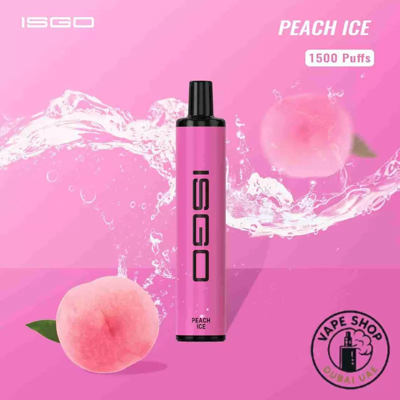 ISGO Paris 1500 Puffs Disposable Vape in UAE - 1 PACK / 1 DEVICE, FULL BOX 10 DEVICE; Banana Ice, Blueberry Ice - Image 3