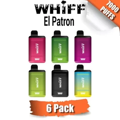 Whiff El Patron Disposable Vape Device by Scott Storch [7000 Puffs] – 6PK