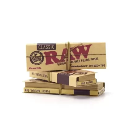 Raw Connoisseur 1 1/4 Organic Hemp With Tip - Thevapersworld