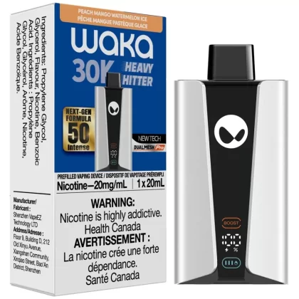 WAKA Heavy Hitter 30K Disposable Vape – Peach Mango Watermelon Ice