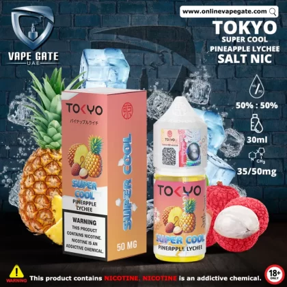 Tokyo Super Cool Pineapple Lychee Saltnic 30ml - 35 mg / 30 ml