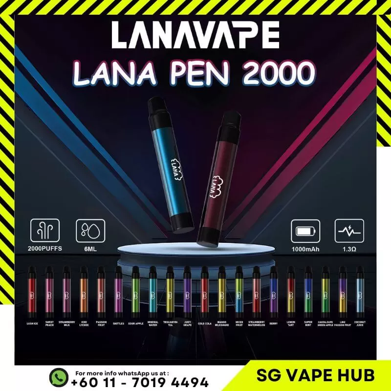 LANA PEN 2000 Puffs - Mango Milkshake - Sgvapeshubsafety - Image 2