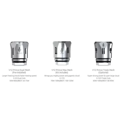 SMOK TFV12 V12 PRINCE Replacement Mesh Coils Tank (3PCS-PACK) - Triple Mesh Coil 0.15ohm