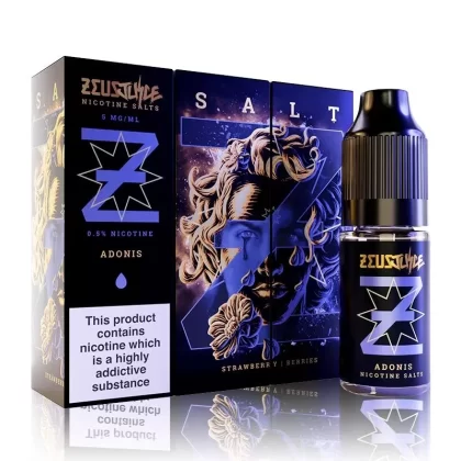 Adonis Salt By Zeus Juice 10ml - Nicotine Strength#5mg (Salt)>10mg (Salt)>20mg (Salt)