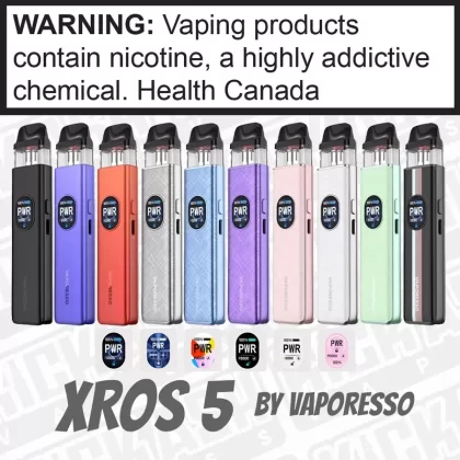 XROS 5 Pod Kit by Vaporesso - Colour#Blue Silk>Carbon Stripe>Coral Red>Cosmic Black>Grey Silk>Jade Green>Lavender Purple>Opal Pink>Opal White>Violet Silk