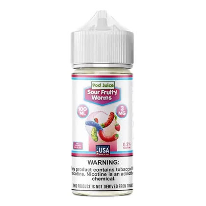 Pod Juice – Sour Fruity Worms – 100mL - Vape Product