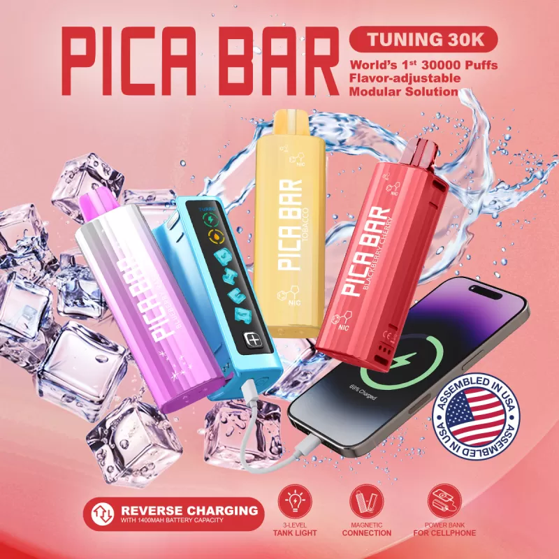 Assembled in USA | PICA BAR "TUNING" 30K Disposable KIT - 30,000 Puffs - Sour Orange Lemon