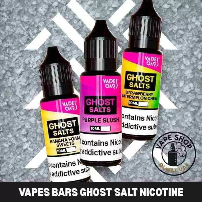 VAPES BARS Ghost Salt Nicotine 20mg of 30ml & 60ml in Dubai UAE - Blueberry raspberry cherry, Cola Ice