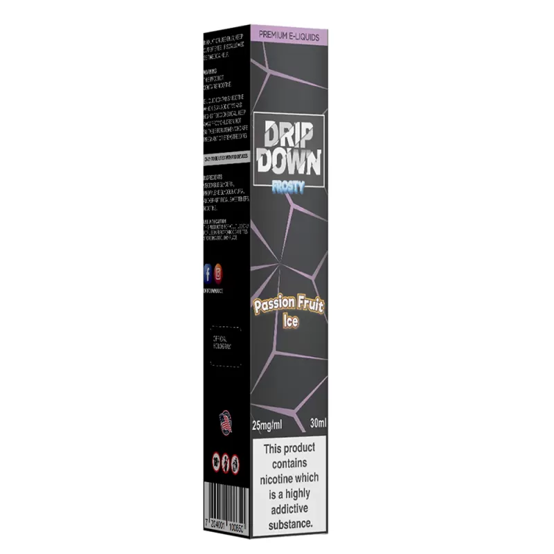Drip Down Frosty Passion Fruit Ice Saltnic 30ml - Vape Product, Vape Product - Image 2